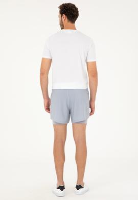 Erkek Gri Örme Şort - 50281480059