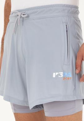 Erkek Gri Örme Şort - 50281480059