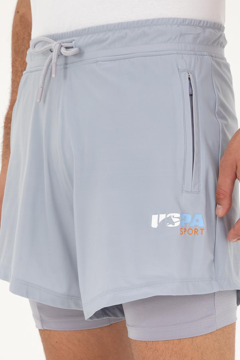 Erkek Gri Örme Şort - 50281480059