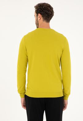 Erkek Fıstık Yeşili Basic Sweatshirt - 50269402103