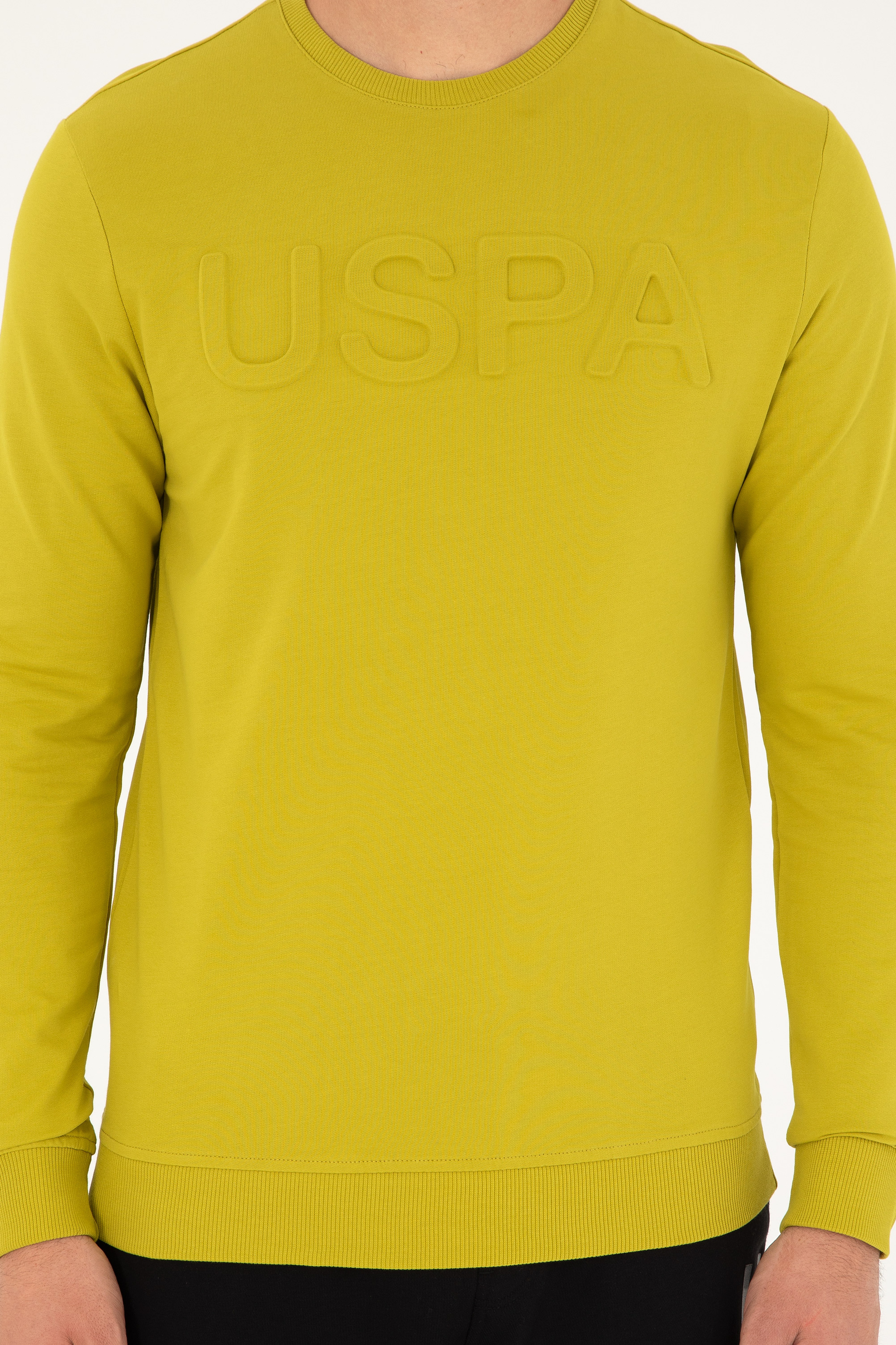 Erkek Fıstık Yeşili Basic Sweatshirt