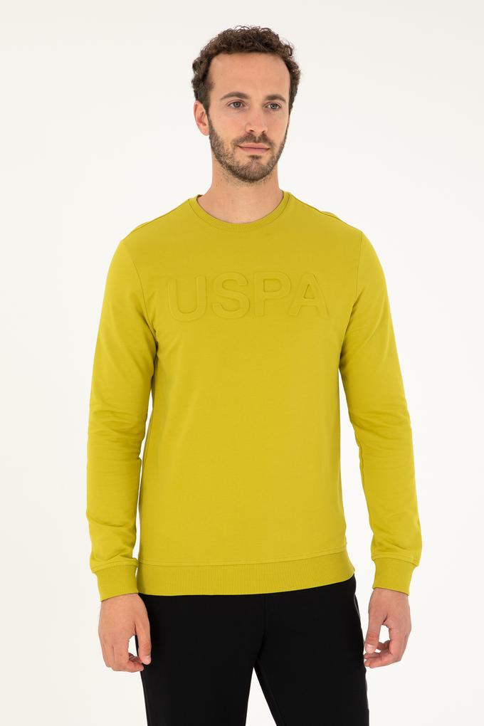 Erkek Fıstık Yeşili Basic Sweatshirt