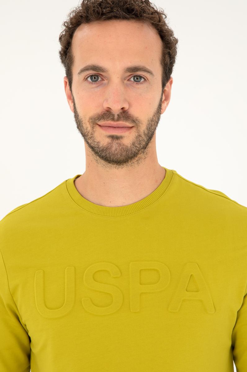 Erkek Fıstık Yeşili Basic Sweatshirt