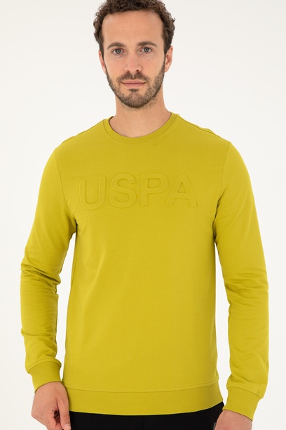 Erkek Fıstık Yeşili Basic Sweatshirt