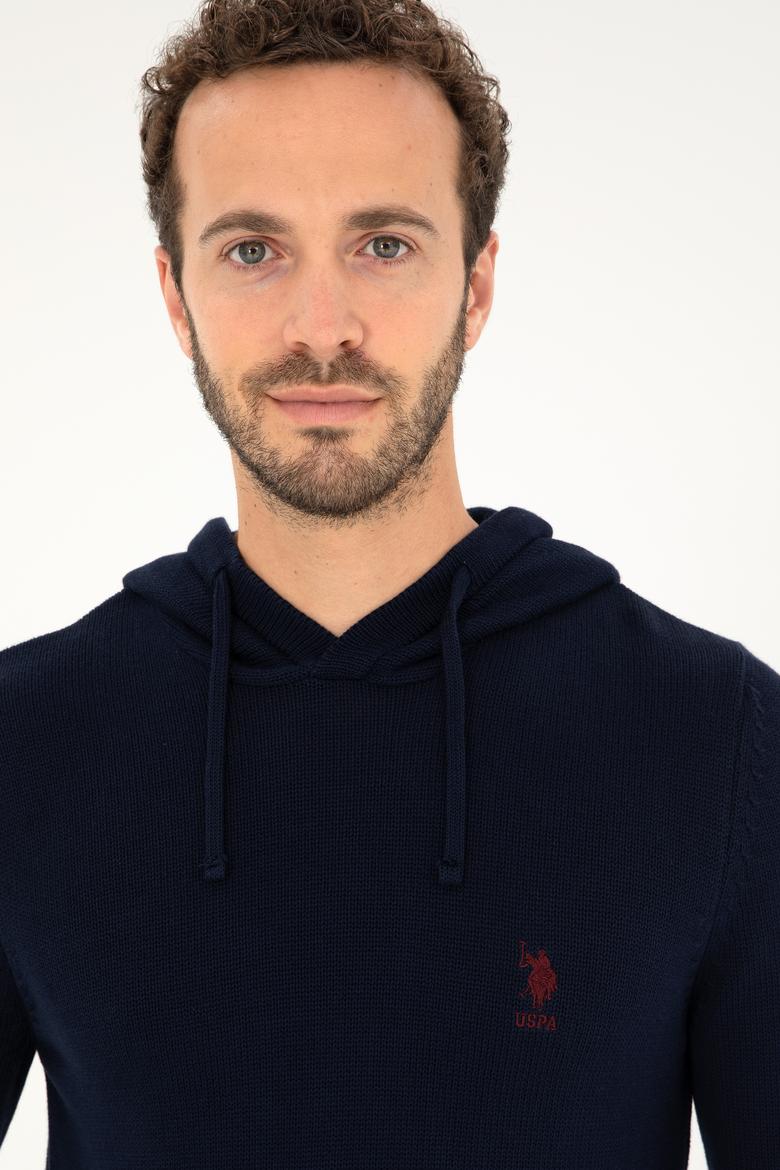 Erkek Lacivert Bisiklet Yaka Kazak - 50271080025