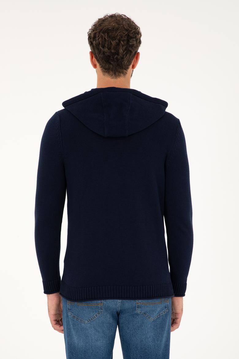 Erkek Lacivert Bisiklet Yaka Kazak - 50271080025