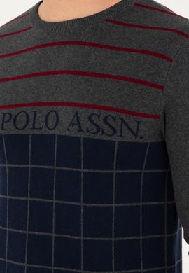 Erkek Lacivert Bisiklet Yaka Kazak - 50271032003