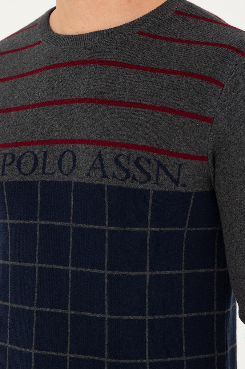 Erkek Lacivert Bisiklet Yaka Kazak