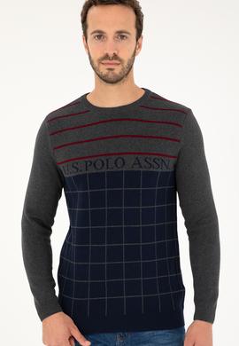 Erkek Lacivert Bisiklet Yaka Kazak - 50271032003