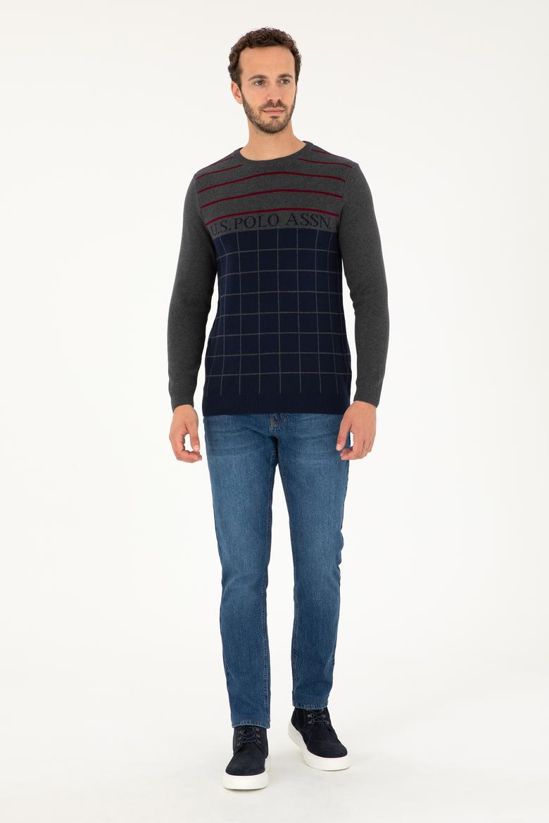 Erkek Lacivert Bisiklet Yaka Kazak - 50271032003