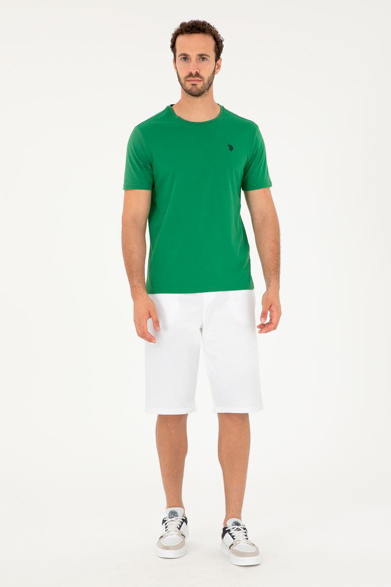 Erkek Beyaz Örme Şort