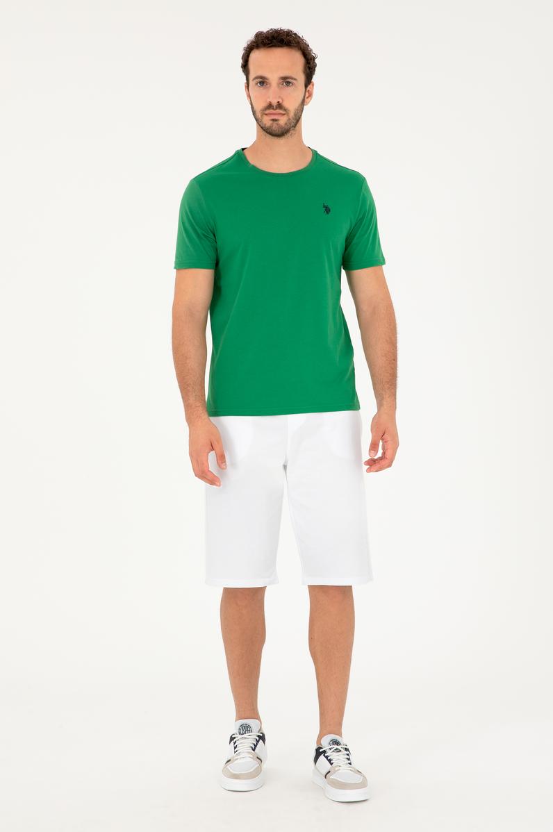 Erkek Beyaz Örme Şort