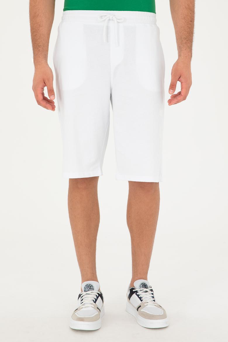 Erkek Beyaz Örme Şort - 50282003008