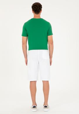 Erkek Beyaz Örme Şort - 50282003008