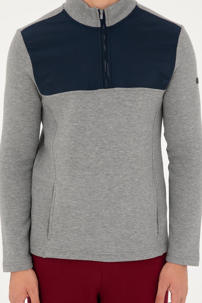 Erkek Gri Melanj Sweatshirt - 50289091018