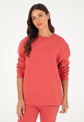 Kadın Nar Çiçeği Bisiklet Yaka Sweatshirt - 50297060020