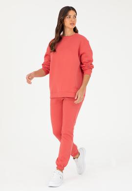 Kadın Nar Çiçeği Bisiklet Yaka Sweatshirt - 50297060020