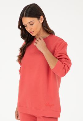 Kadın Nar Çiçeği Bisiklet Yaka Sweatshirt - 50297060020