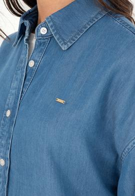 Kadın Açık Mavi Jean Gömlek - 50283538002