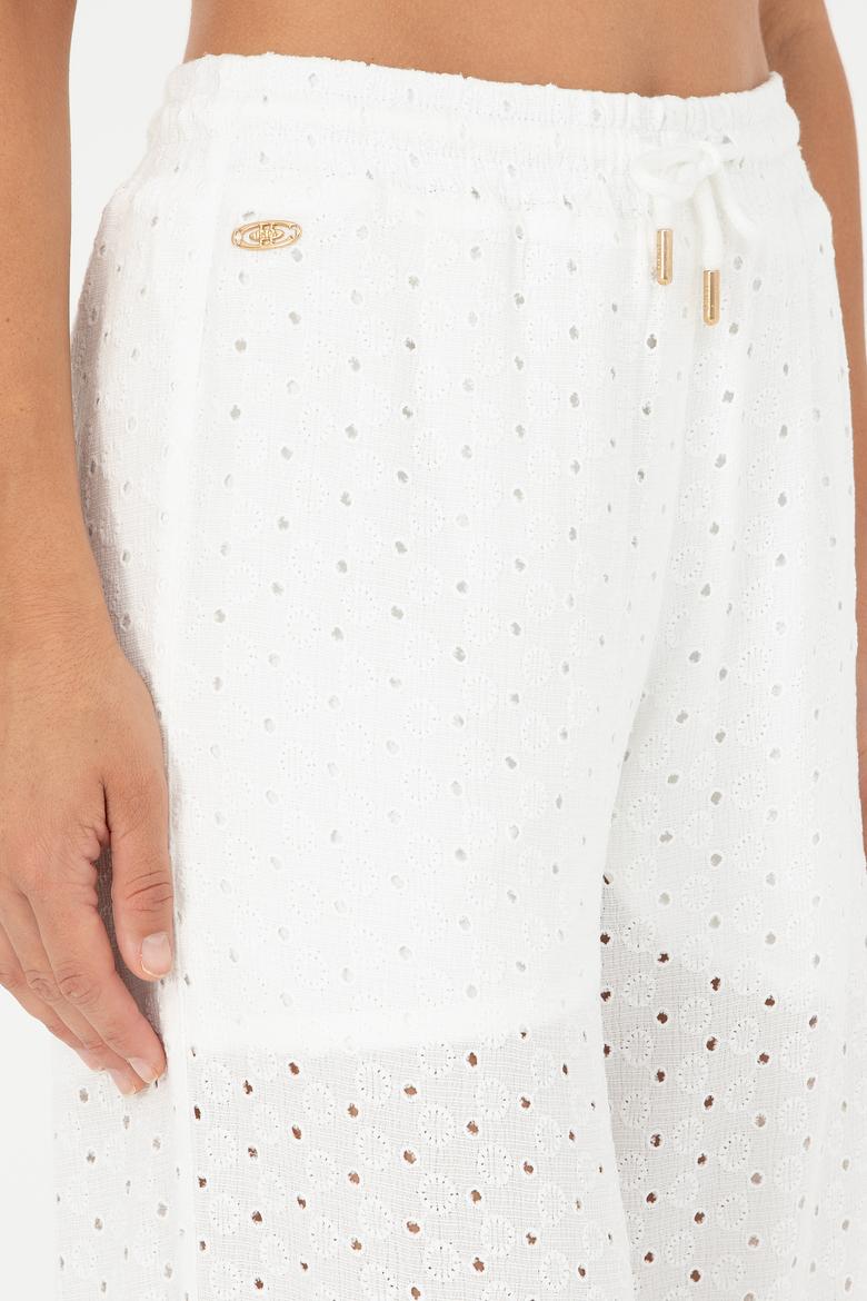 Kadın Ekru Kanvas Pantolon - 50282348004