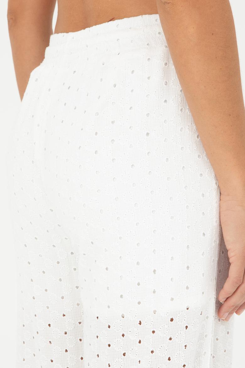 Kadın Ekru Kanvas Pantolon - 50282348004