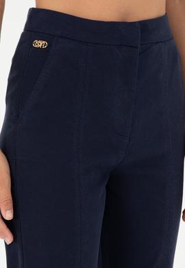 Kadın Lacivert Kanvas Pantolon - 50282487004