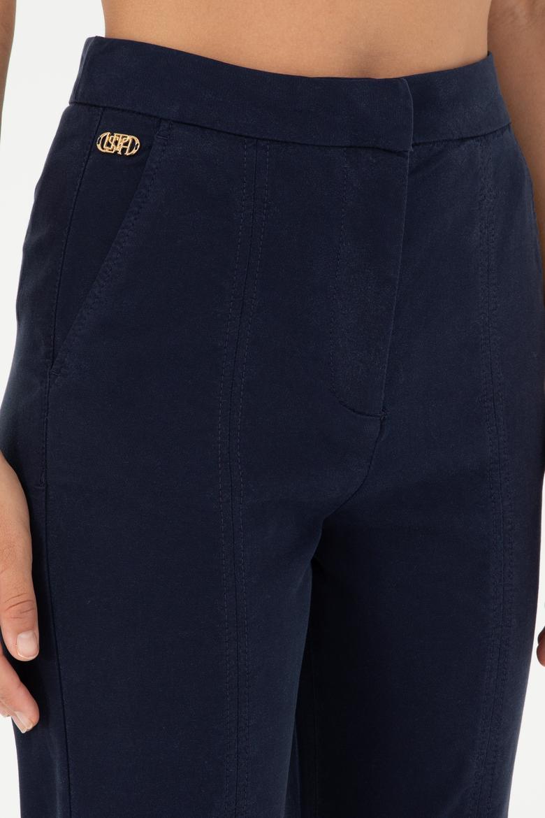 Kadın Lacivert Kanvas Pantolon - 50282487004