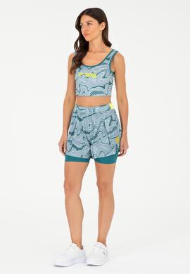 Kadın Koyu Yeşil Örme Şort - 50284298004