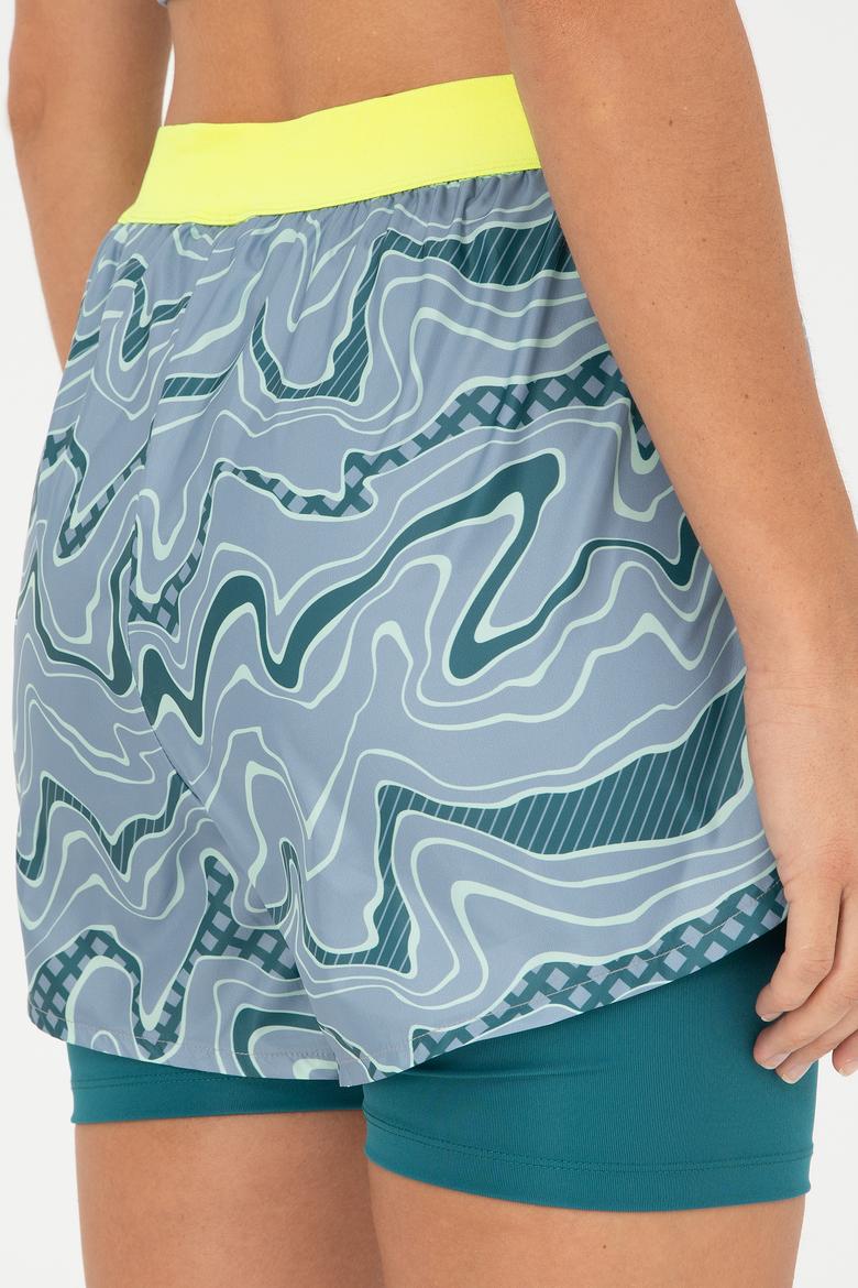 Kadın Koyu Yeşil Örme Şort - 50284298004