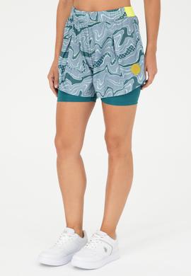 Kadın Koyu Yeşil Örme Şort - 50284298004