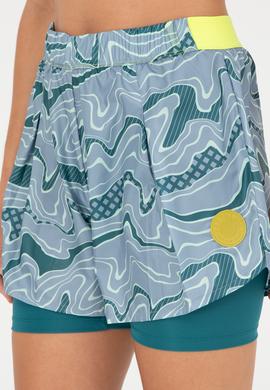 Kadın Koyu Yeşil Örme Şort - 50284298004