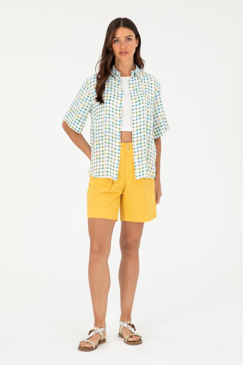 Kadın Safran Dokuma Şort