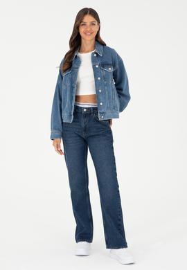 Kadın Koyu Mavi Jean Pantolon - 50282823004