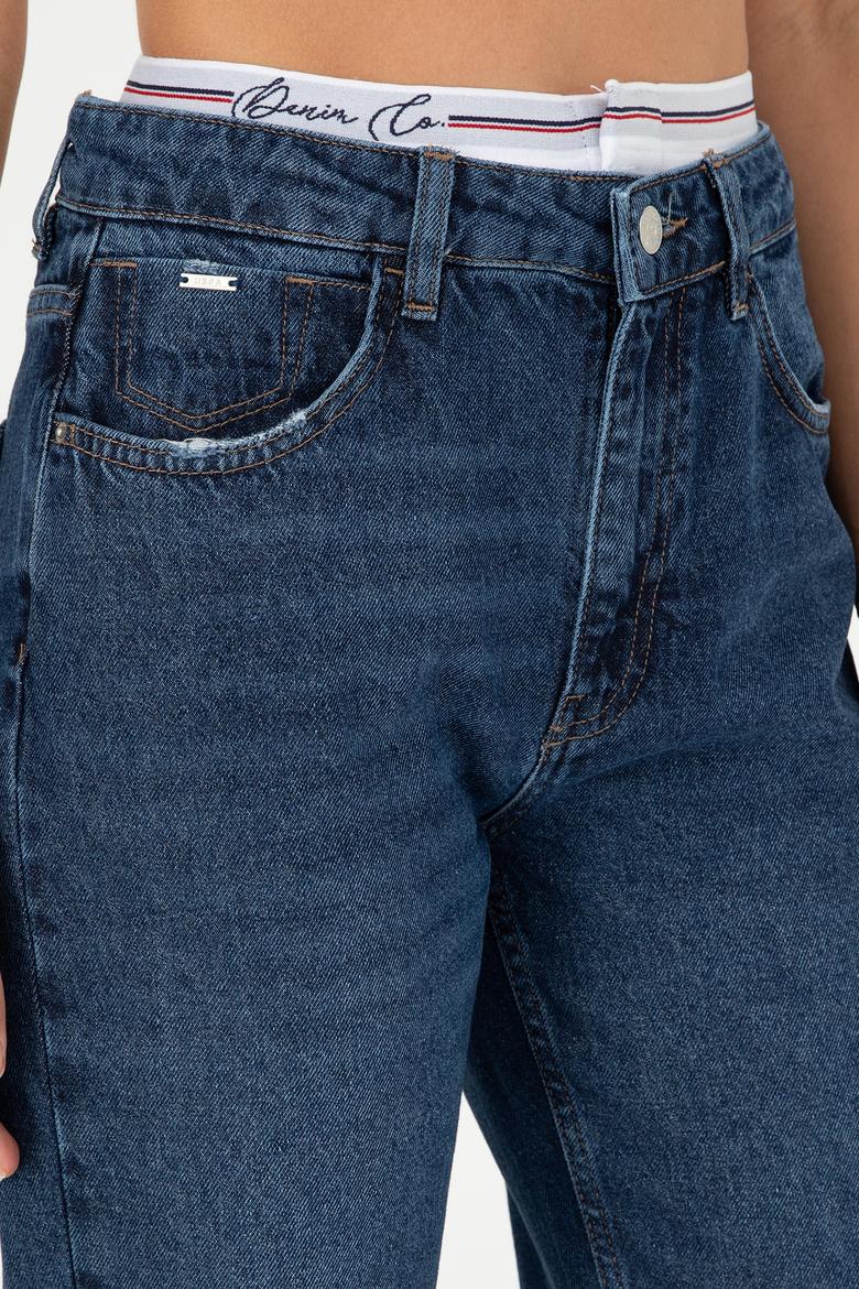 Kadın Koyu Mavi Jean Pantolon - 50282823004