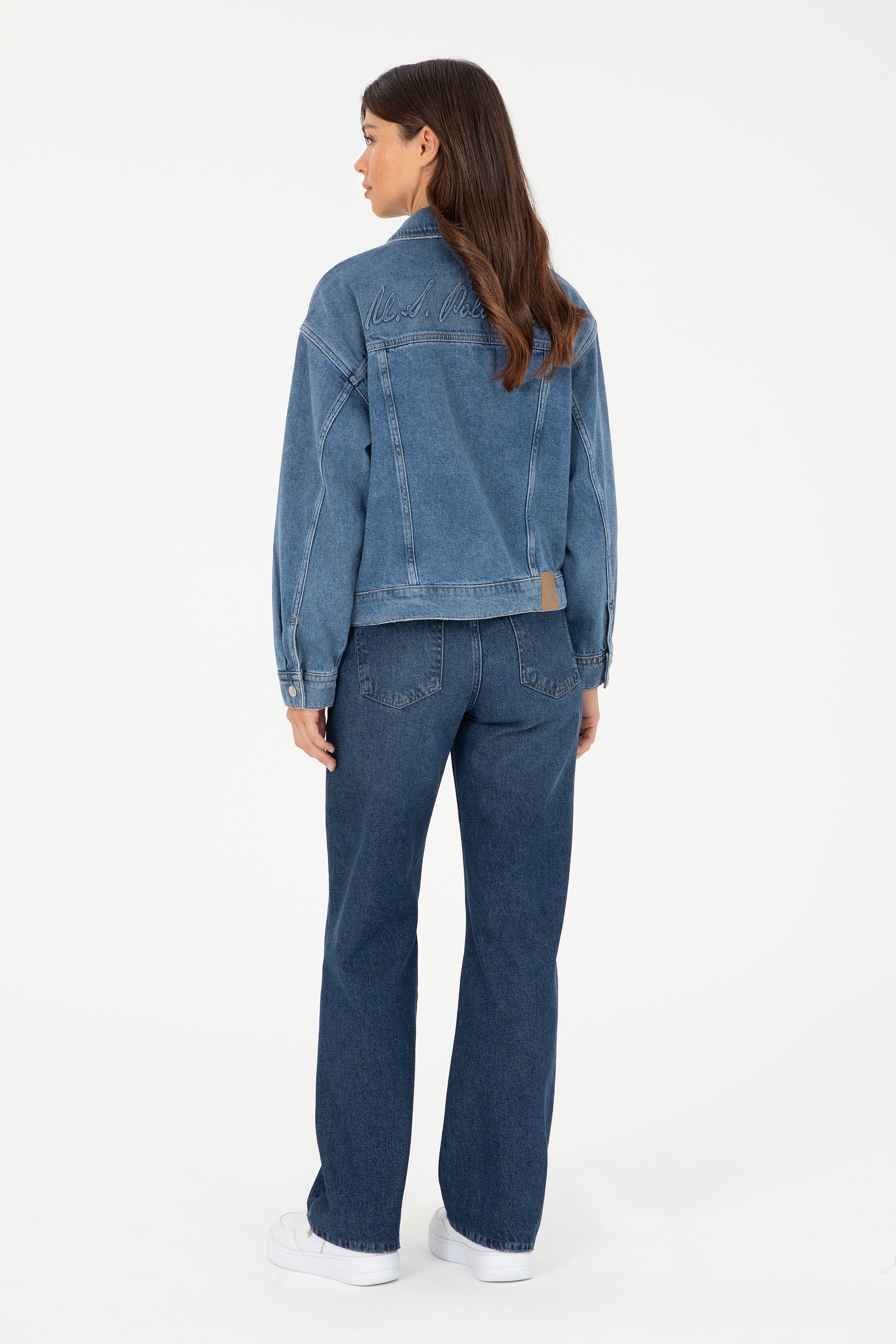 Kadın Koyu Mavi Jean Pantolon - Image 4