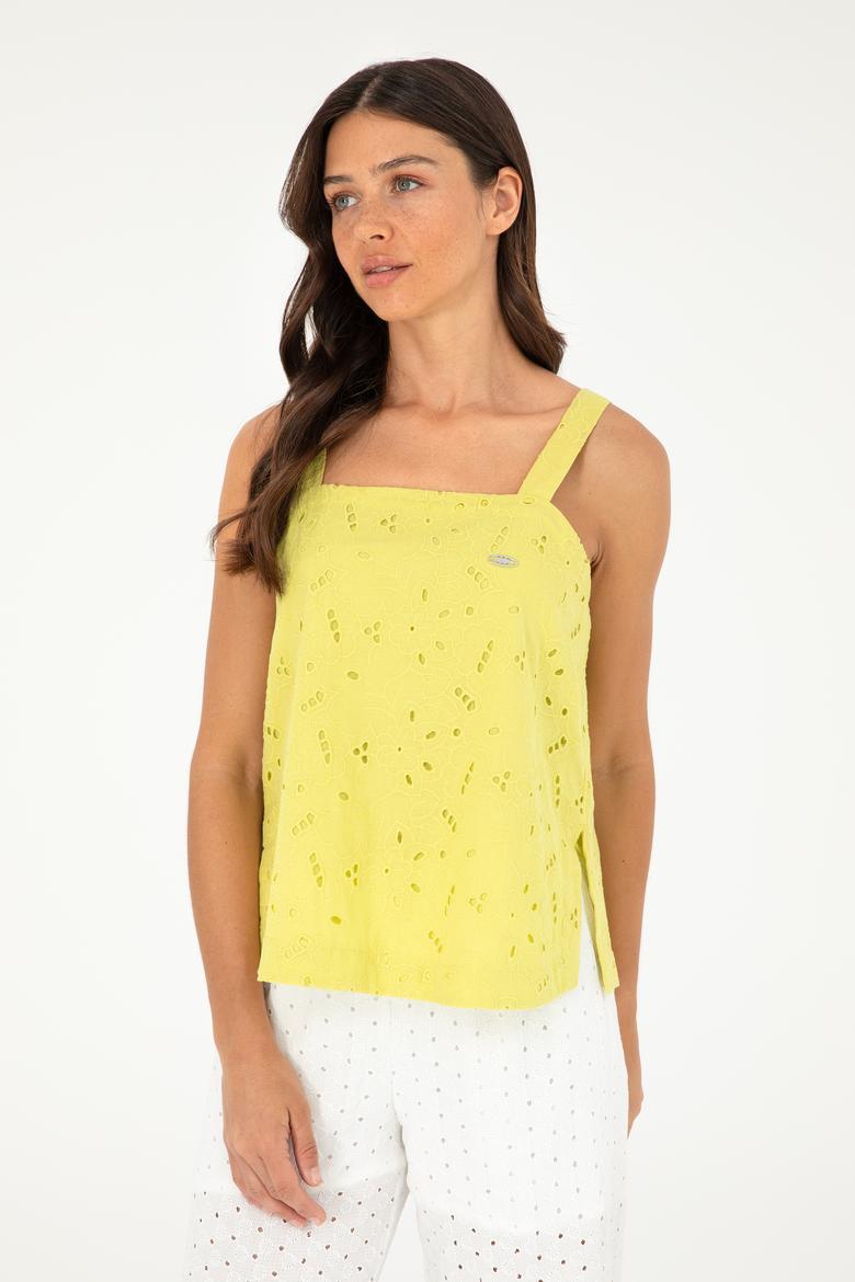 Kadın Fıstık Yeşili Kısa Kollu Gömlek - 50283637002