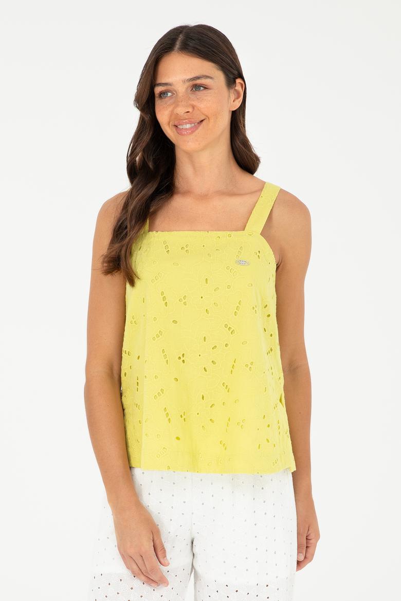 Kadın Fıstık Yeşili Kısa Kollu Gömlek