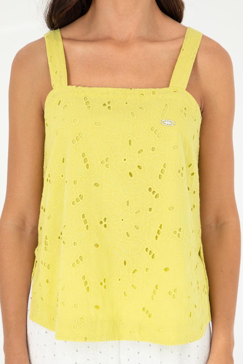 Kadın Fıstık Yeşili Kısa Kollu Gömlek - 50283637002