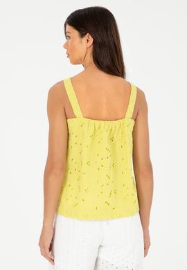 Kadın Fıstık Yeşili Kısa Kollu Gömlek - 50283637002