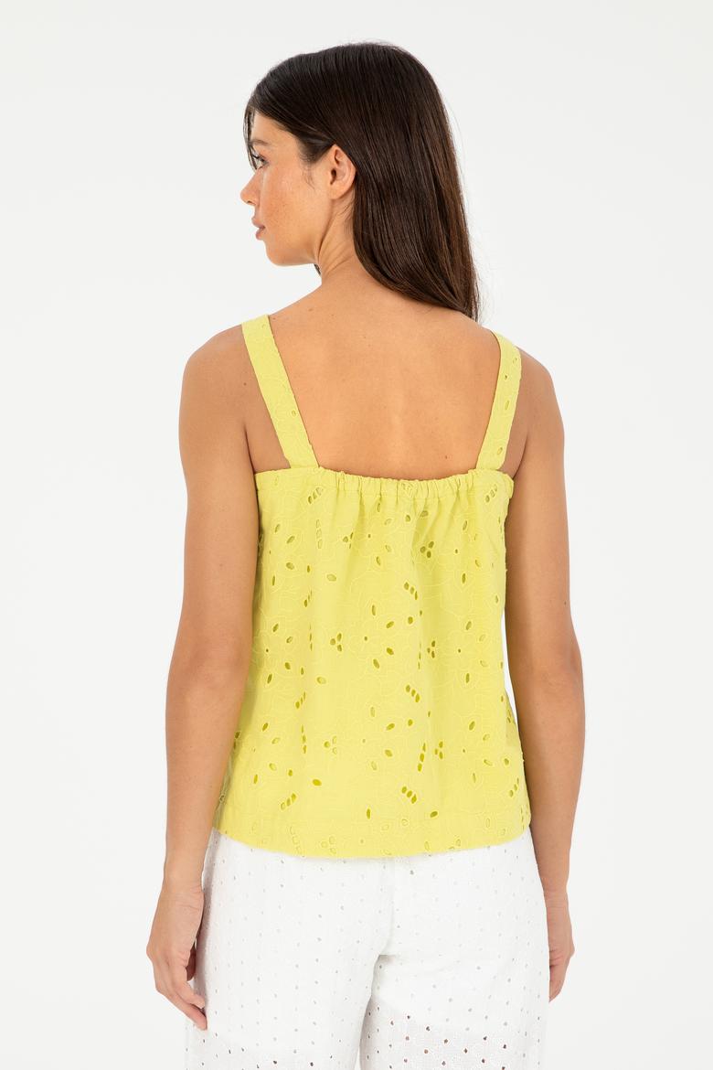 Kadın Fıstık Yeşili Kısa Kollu Gömlek - 50283637002