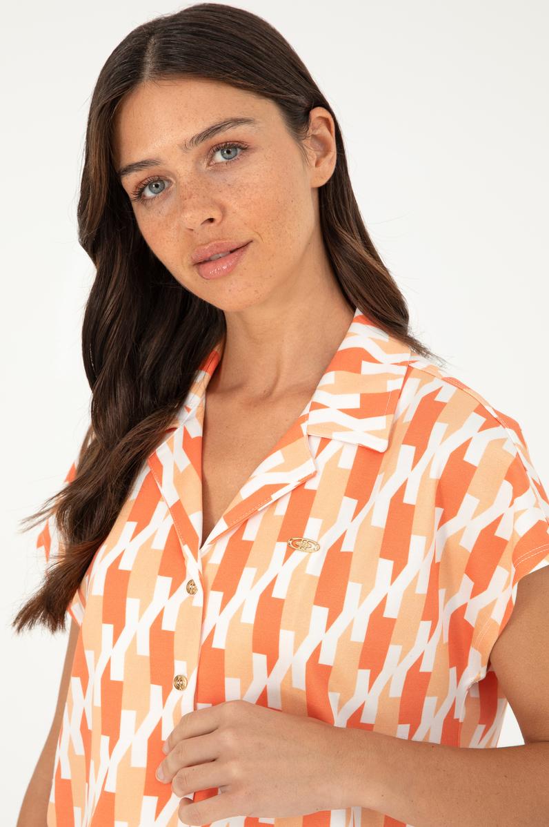 Kadın Pudra Örme Gömlek