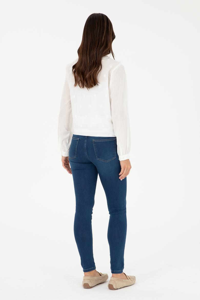 Kadın Koyu Mavi Skinny Fit Jean Pantolon - 50280329002