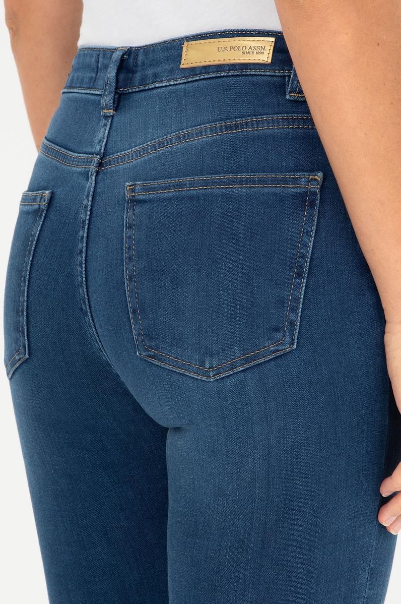 Kadın Koyu Mavi Skinny Fit Jean Pantolon