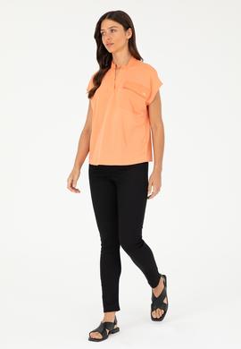 Kadın Siyah Toothpick Fit Kanvas Pantolon - 50281692009