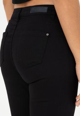 Kadın Siyah Toothpick Fit Kanvas Pantolon - 50281692009