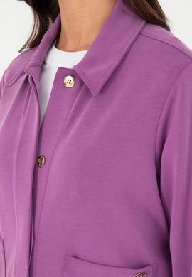 Kadın Mor Polo Yaka Sweatshırt - 50282884022