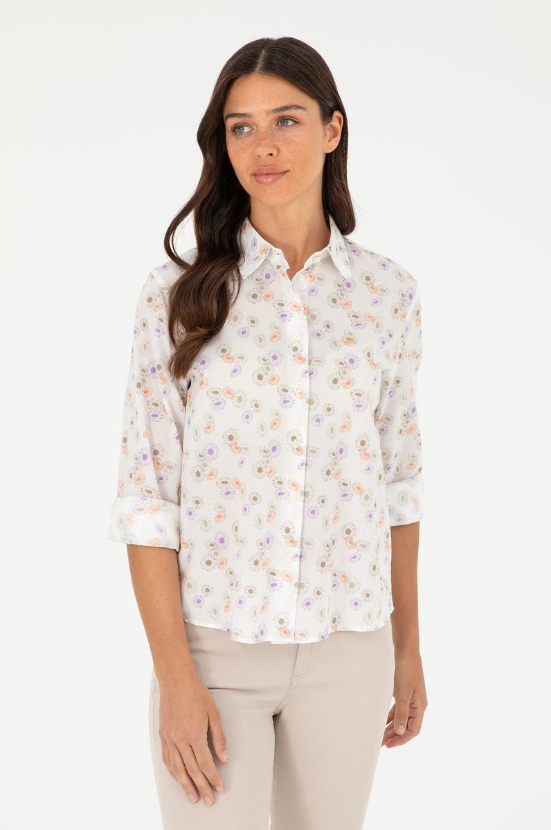 Kadın Haki Uzun Kollu Gömlek