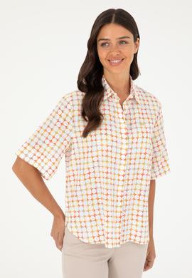 Kadın Nar Çiçeği Kısa Kollu Gömlek - 50283631023