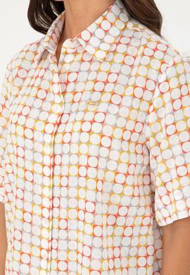 Kadın Nar Çiçeği Kısa Kollu Gömlek - 50283631023