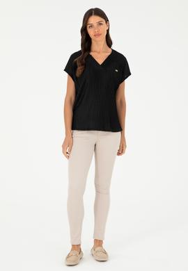 Kadın Siyah Tişört - 50281804021